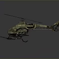 Military Helicopter Camouflage Exterior With Rotor Blades And Weapon Systems Design