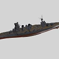 Detailed Warship 3D Model Featuring Turrets Hull Superstructure And Deck Details 3d model