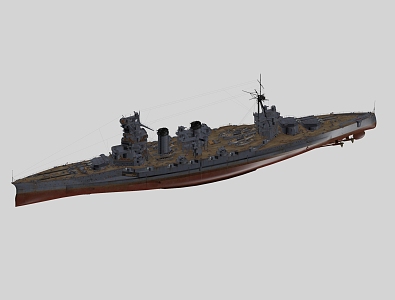 modern warship 3d model