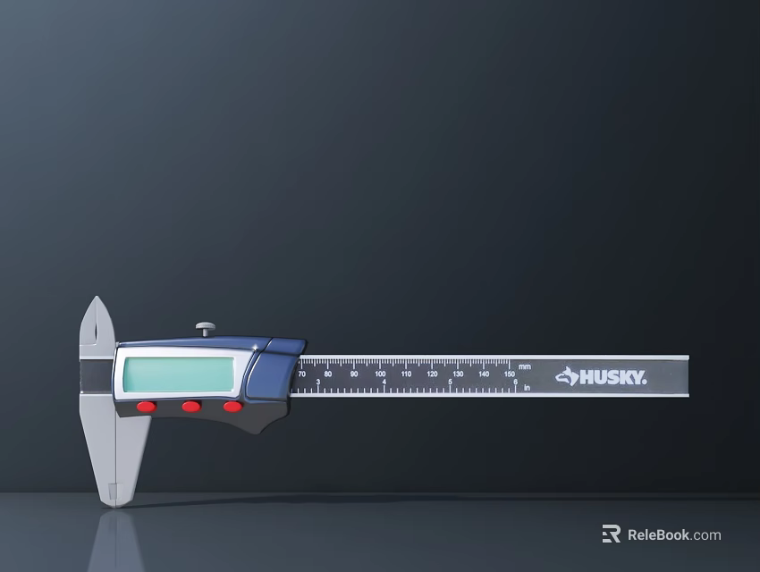 Hshek Digital Caliper as Industrial Measuring Equipment with Digital Display and Measurement Scale 3d model 