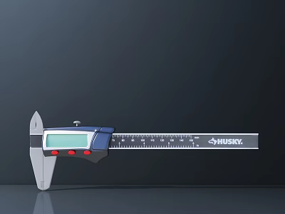 Hshek Digital Caliper as Industrial Measuring Equipment with Digital Display and Measurement Scale 3d model