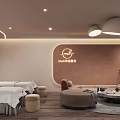 Elegant Modern Beauty Hair Salon Interior With Comfortable Seating And Green Plants