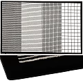 Modern Square Rug With Black White Geometric Stripes And Grid Patterns 3d model