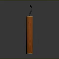 Orange Cylindrical Weapon With Black Curved Top And Smooth Exterior Surface Design