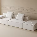 Modern three-person sofa 3d model