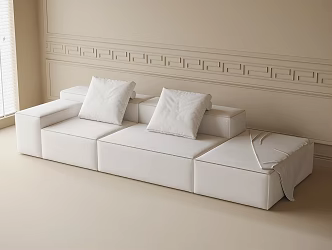 Modern three-person sofa 3d model