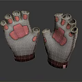 Sporty Protective Gloves With Pink Pads And Gray Breathable Mesh Material