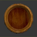 Handcrafted Wooden Round Tray With Intricate Carved Patterns And Brown Finish