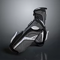 Stylish Golf Bag Design With Black Gray And White Color Strap Compartments And Durable Material