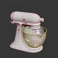 White Stand Kitchen Mixer With Shiny Metal Mixing Bowl And Base