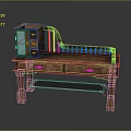 Classic Wooden Functional Desk With Drawer Lower Shelf And Sturdy Design