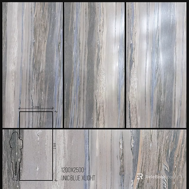 Natural Stone Building Components With Gray Beige Texture And Wall Panel Dimensions 3d model