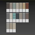 Classic Decorative Components with Gray Patterned Wallpaper and White Baseboard Trim