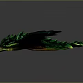 Green Scaled Dragon Game and Movie Character With Mythical Wings and Sharp Claws