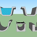 Precast Concrete Road Infrastructure Components With Various Drainage Channel And Curb Shapes