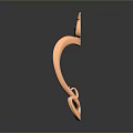 Decorative Copper Furniture Legs With Curved Snake Like Design And Smooth Surface