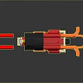Colorful Assembled Toy Gun With Red Black Orange Body And White Grip For Household Use