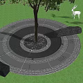 Modern Tree Pool Outdoor Round Landscape Tree Pool 3d model