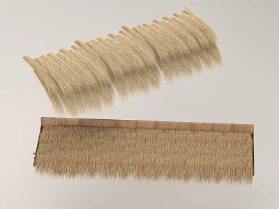 Natural Straw Awning Design For Outdoor Patio Shade And Garden Roof Use 3d model