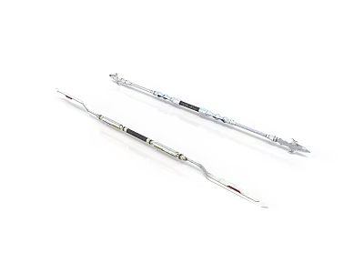 Tactical Silver Bladed Weapons With Black Handles And Double Edged Design 3d model