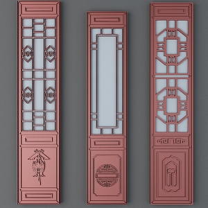 Chinese-style Wooden Doors Screen Doors Cut-off Doors Ancient Doors Traditional Wooden Doors Cut-off Doors 3d model