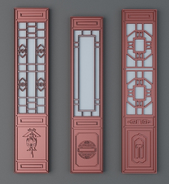 Chinese-style Wooden Doors Screen Doors Cut-off Doors Ancient Doors Traditional Wooden Doors Cut-off Doors 3d model