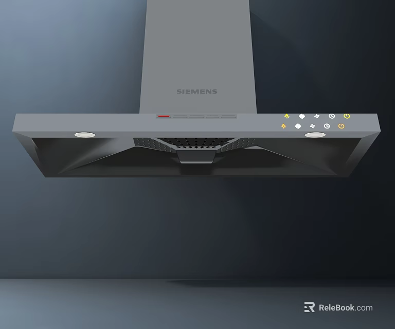 Siemens Modern Kitchen Range Hood With Efficient Design And Control Buttons 3d model 