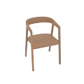 Modern Wooden Single Chair With Armrests For Home Living Room Furniture