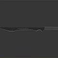 Sharp Metal Weapon With Long Blade Textured Handle And Modern Design 3d model