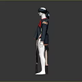 Traditional Ethnic Clothing Set With Red Black Top Striped Skirt And Hat