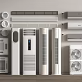 Various Types of Air Conditioners and Fans Including Wall Mounted Floor Standing and Window Units