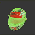 Military Weapon Helmet Featuring Red Silver Finish KAPR Logo Number 36 And Italian Flag