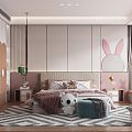 Modern Children's Room Girls Room 3d model