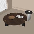 Modern round coffee table 3d model