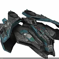 Advanced Futuristic Cosmic Spaceship With Sleek Aerodynamic Structure For Interstellar Travel