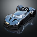 Futuristic Silver Sports Car With Sleek Aerodynamic Design And Open Top