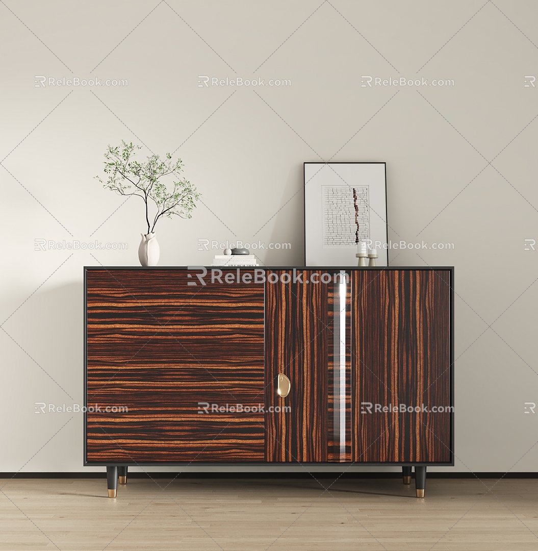 Modern Middle Ancient Entrance Cabinet 3d model