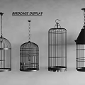 Birdcage Decorative Ornament Set with Various Sizes and Hanging Designs for Home
