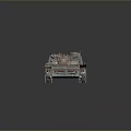 Detailed Military Tank 3D Model With Vintage Design Metallic Texture And Tracks