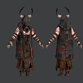Modern game character mask butcher 3d model