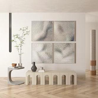 modern abstract painting abstract decorative painting 3d model