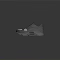 Gray Sporty Sneakers With White Accents Thick Sole And Lace Up Design