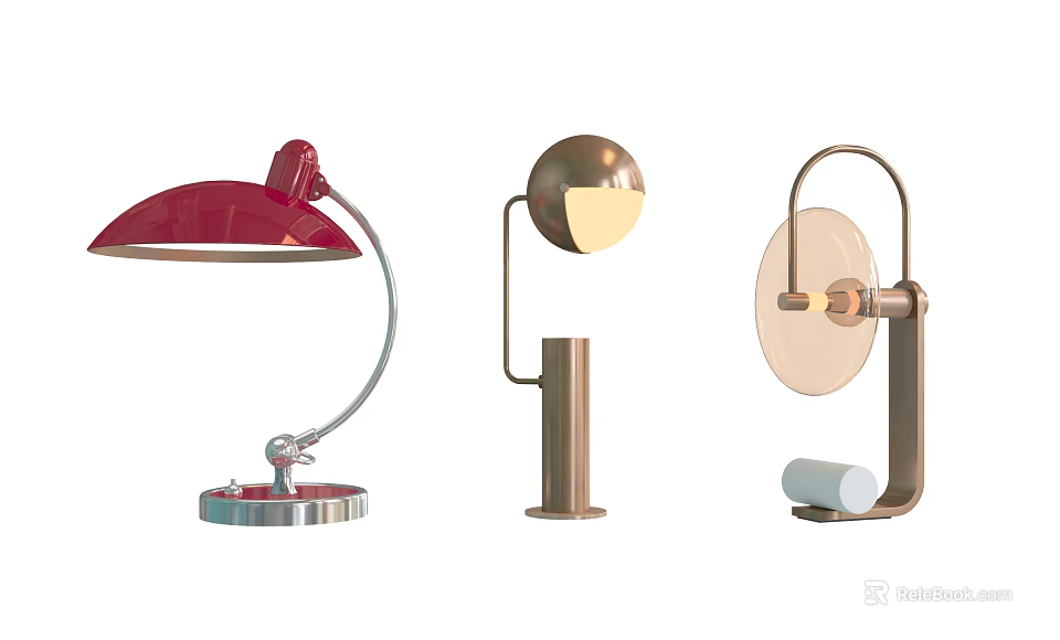 Modern Table Lamps With Stylish Designs And Unique Structures For Home Decor 3d model