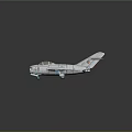 Silver Military Airplane Model With Number 8 Detailed Wings And Metallic Finish