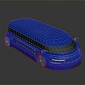 Blue Sleek Luxury Limousine Concept Design With Shiny Exterior And Modern Wheels
