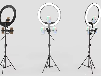 Three sets of mobile phone equipment with microphone 3d model