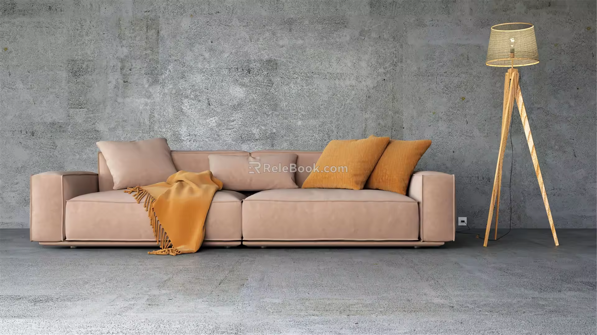 modern double sofa 3d model