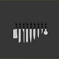 Essential Kitchen Cutlery Set With Black Handles And Sharp Stainless Steel Blades