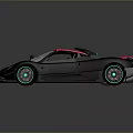 Two Modern Concept Sports Cars With Sleek Design And Colored Accent Lines