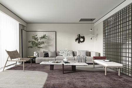 New Chinese Living Room 3d model